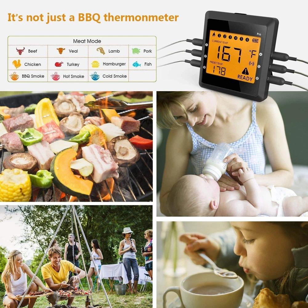 Digital Meat thermometer for Grilling, ICOCO Best Instant Read Oven Meat Thermom