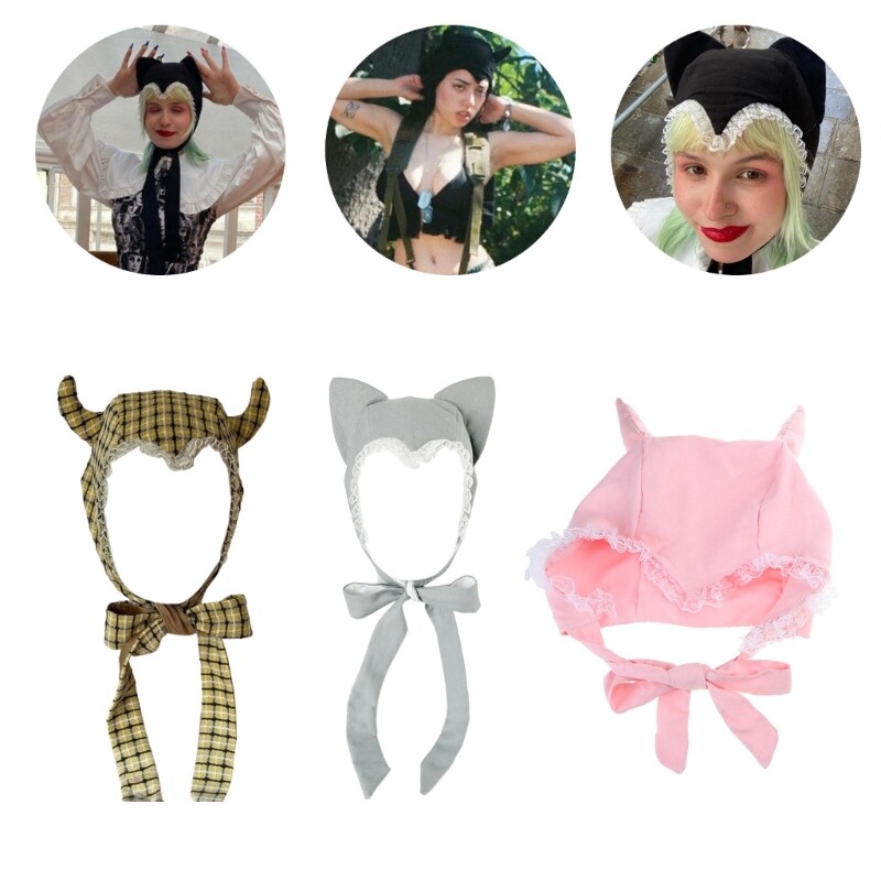 Masquerade Dress Up Hat Cosplay Headdress Girl Lace Hat Role Play