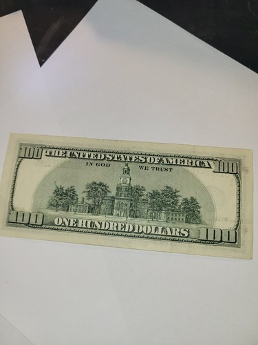 ☆Lightly Circulated Star $100 BILL RARE NOTE Hundred w/print through ink errors - Picture 7 of 21
