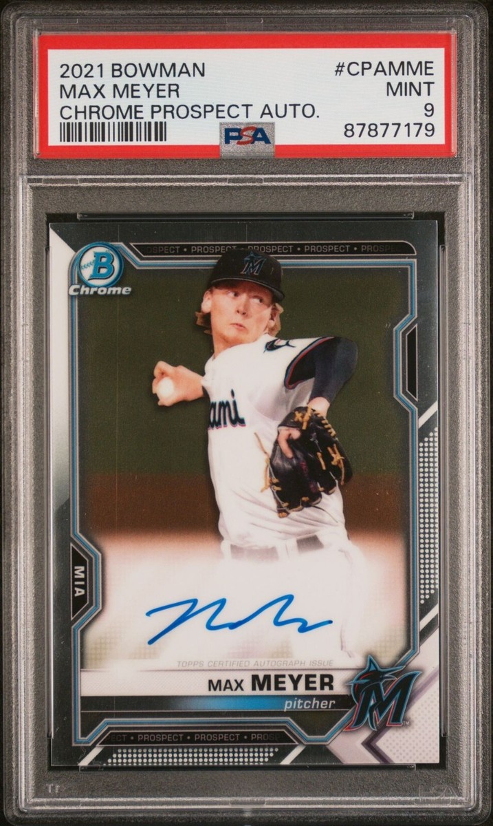 Max Meyer - 2021 Bowman Chrome Prospects Autograph PSA 9 | eBay