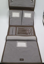 Thirty One Hang Up Home Organizer With Pockets Brown with White polka dots NEW