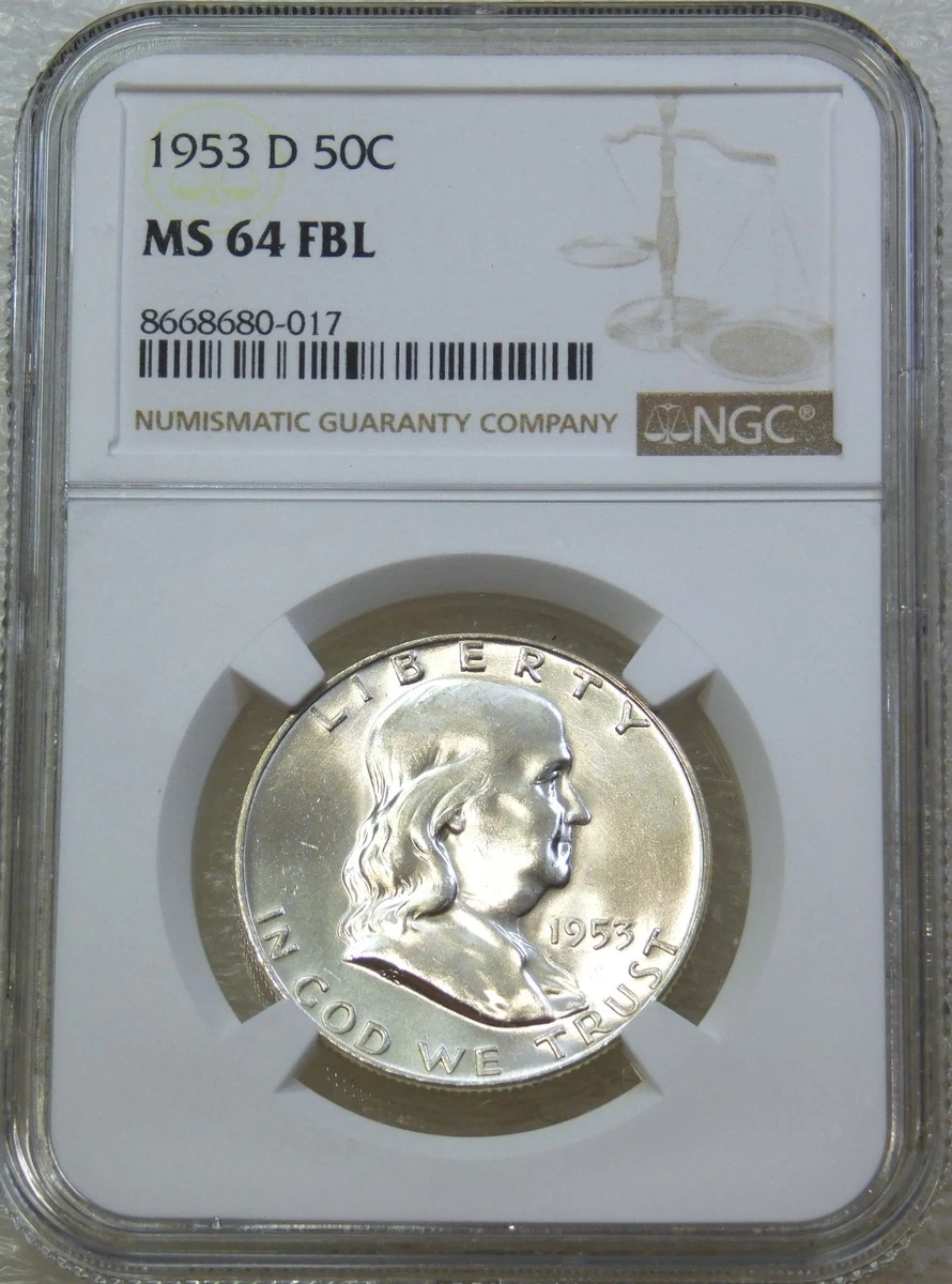 1953 Grade MS 64 Franklin Half Dollars (1948-1963) for sale | eBay