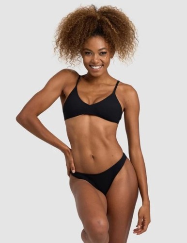 Arena Damen Badeanzug Schwimmanzug Solid Bikini Triangle, Schwarz, DE36 UK/USA32 - Bild 1 von 5