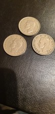 3 Old Coins, George V, 2 Shilling Pieces, Florins, 1-1947, 2-1948