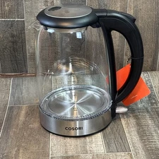 Cosori Electric Kettle Glass & Stainless Steel 1.7L Auto Shut Off New Open Box 