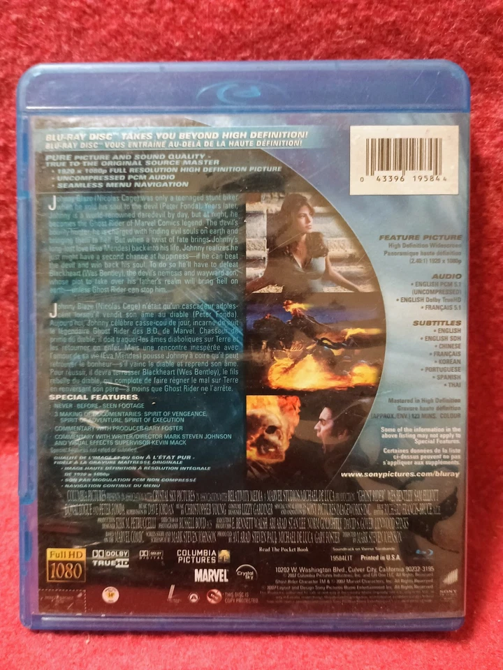 Ghost Rider 2007 Blu-ray Extended Cut Mint - Image 2 of 4