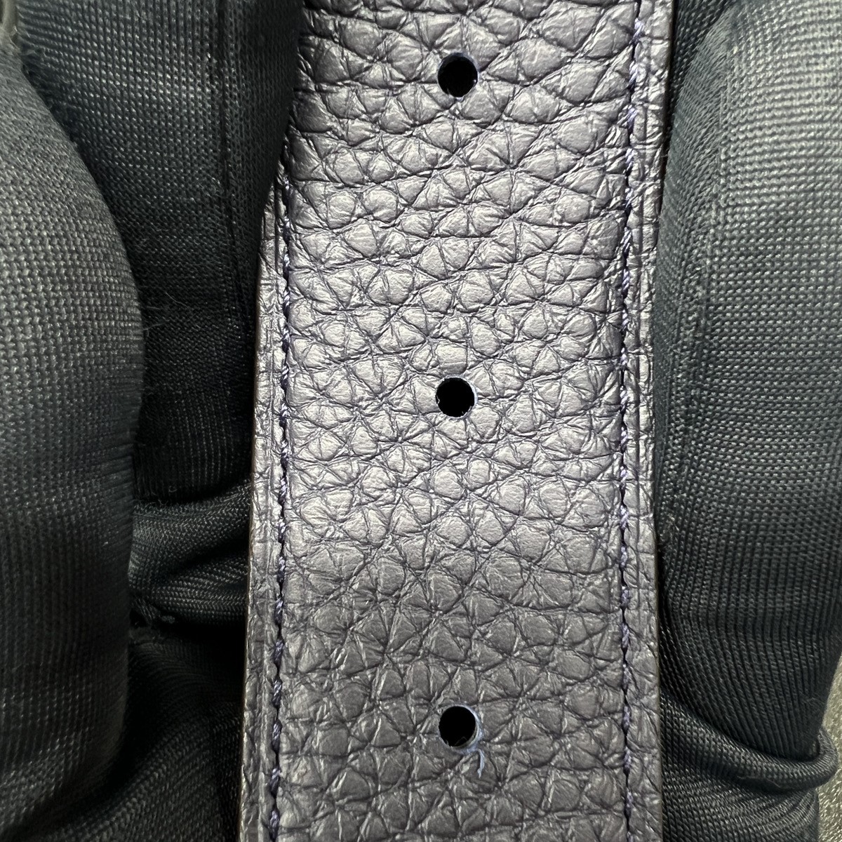 HERMES H.O.K. belt black/Navy leather mens Second Hand SA-rank image 9