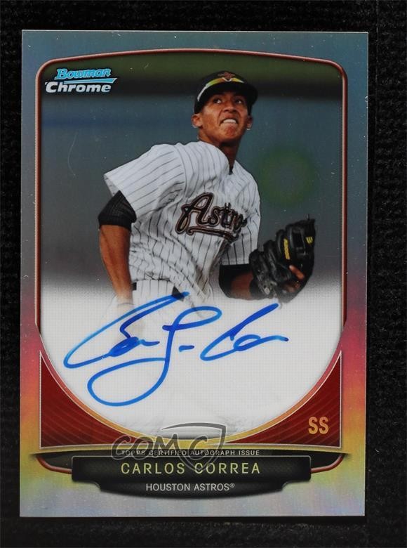 2013 Bowman Chrome Prospects Refractor 481/500 Carlos Correa #BCP-CC Auto 05pr