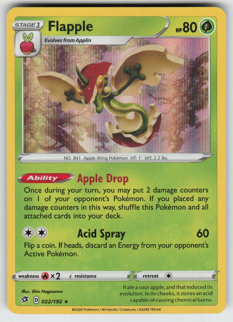 Holo Flapple 022/192 Rare Rebel Clash Near Mint