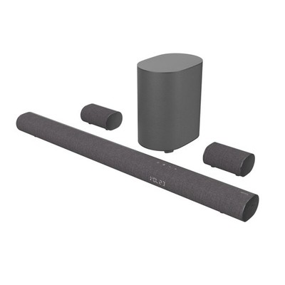 onn. 5.1.2 Soundbar with Dolby Atmos and Wireless Subwoofer, 42'', Black - True