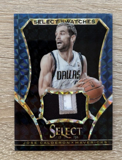2013-14 Select Swatches Jose Calderon Black Finite 1/1 Patch Game Worn Mavs