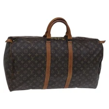 LOUIS VUITTON Monogram Keepall 55 Boston Bag M41424 LV Auth BD799
