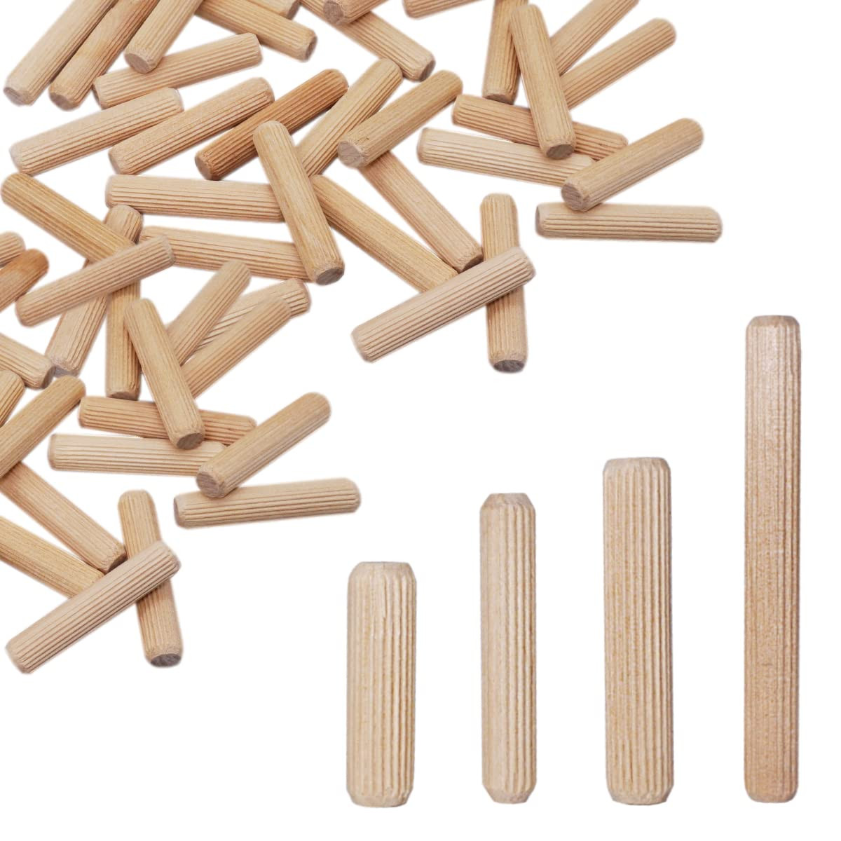 SKIR'CO (50 pezzi) Tasselli in Legno 12 x 70 mm, Tappi in Legno (U9q)