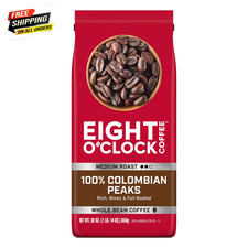 Coffee Medium Roast Whole Bean 100% Colombian Peaks Coffee 30 Oz 13.41 per pound