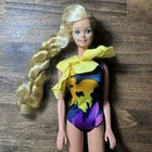 Vintage Tropical Barbie doll Blonde Blue Eyes Braided Hair 12”