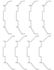 Universal 120mm CPU Fan Mounting Clips Kit - Stainless Steel Wire Buckle for