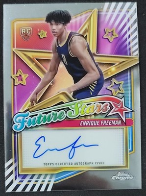 2024 -25 Topps Chrome Enrique Freeman Future Stars Rookie Auto Indiana Pacers