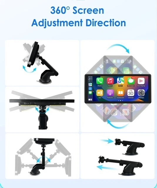 9.3" 1 ch dash cam back up camera car rv tuck Wireless Carplay Car Android Auto - Image 2 of 4