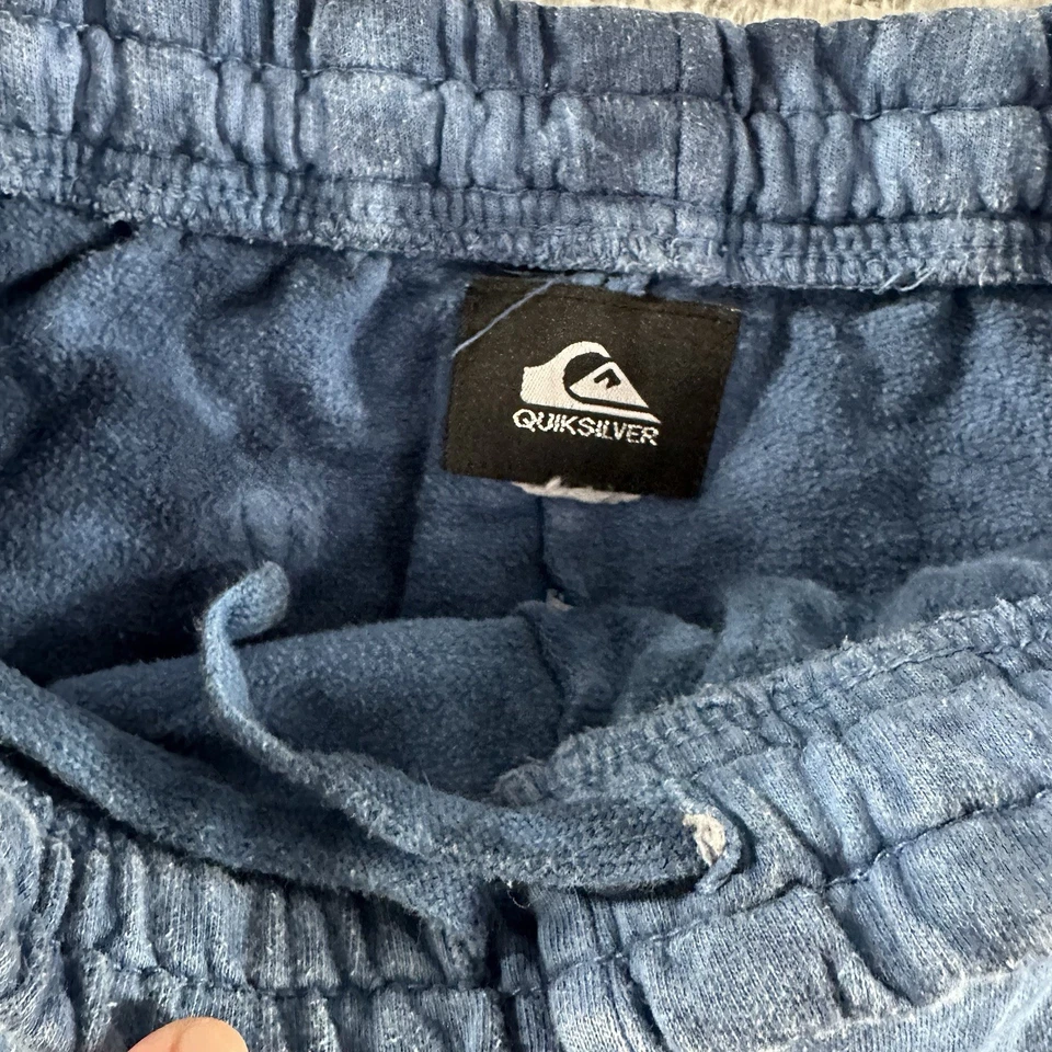 Quicksilver Shorts Mens Large Blue Tie Dye 6" Skate Surf Sweat Shorts Cotton - Imagem 4 de 4