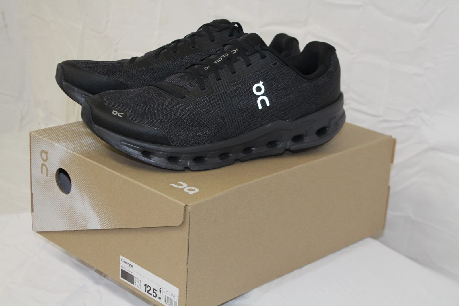 On Cloud CloudMonster Men's Size 12.5 Athletic Black and Eclipse Sneakers