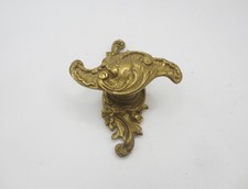 Victorian French Brass Door Handle Knob Old Rococo Gilt Gold Antique x1