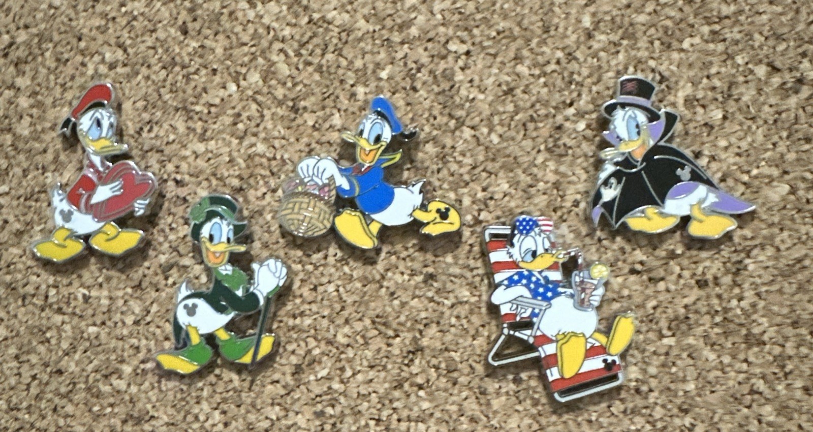 2025 Disney’s Donald Duck Seasons Hidden Disney Pin Set ~ Full set of 5!