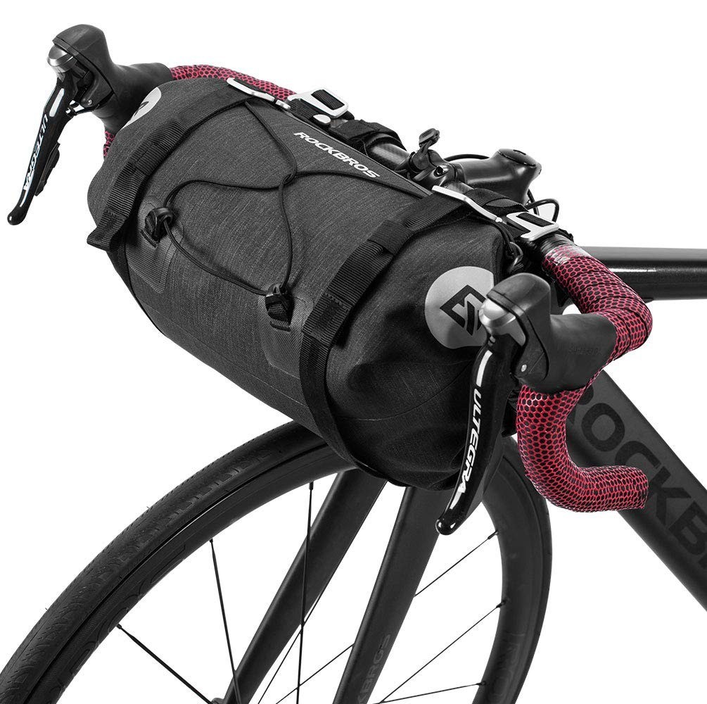 ROCKBROS Bikepacking Bike Handlebar Bag 7L-14L Waterproof Large Dry Pack Bicy...