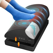 Foot Rest for Under Desk at Work, Heated Foot Stool with Vibration Massage, A...
