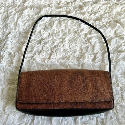 ETRO Paisley Pattern Shoulder Bag Leather