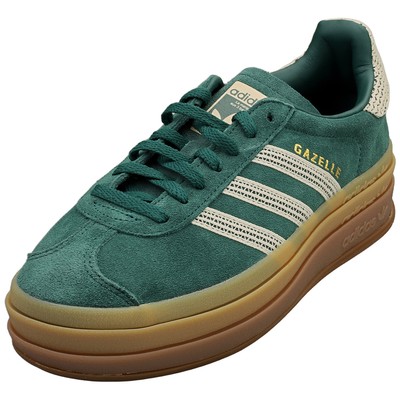 adidas Gazelle Bold Womens Fashion Sneakers in Green US