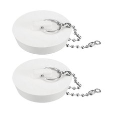 2 PACK Tub Stoppers Rubber Bathtub Stoppers Drain Plug 2" White