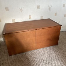 Mid Century Teak Record Cabinet Vinyl LP Media TV Unit Retro Vintage Floor/ Wall