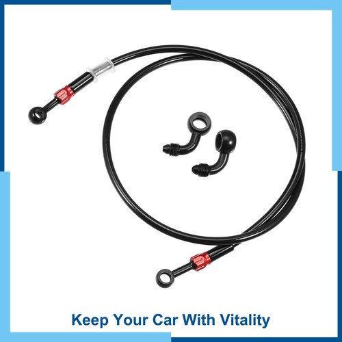Universal Pack (1) AN3 28 90 Degree M10 Motorcycle Hydraulic Brake Line 110cm - Picture 1 of 7