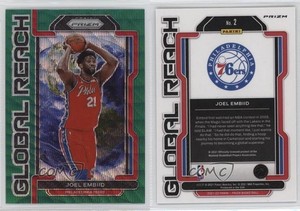 2021-22 Panini Prizm Global Reach Green Wave Prizm Joel Embiid #2