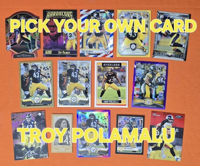 #ad #ad 🟡⚫️🟡 PICK YOUR OWN TROY POLAMALU CARD BASE INSERT PARALLELS amp; MORE STEELERS $1.00