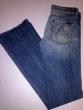 7 FOR ALL MANKIND Jeans Women 29 Low Rise Bootcut 30x34in 🇺🇸USA Made