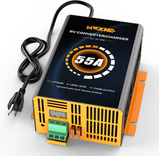 55 Amp RV Power Converter, 120V AC to 12V DC Battery Charger with Multi Smart Ch