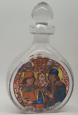 Ravenhead Saints Cosmos & Damian Decanter Apothecary Hand Made Alfred Taube Rare