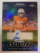 GEORGE MACINTYRE 2025 Leaf Football Nation A New Dawn Blue  AUTO #/7