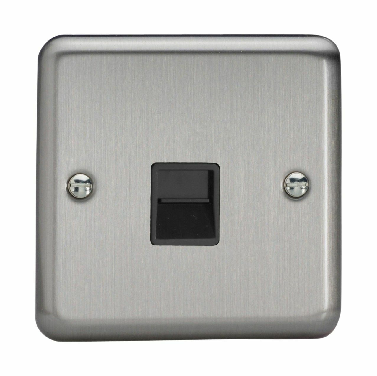 Varilight XSTSB Classic Matt Chrome 1 Gang Telephone Slave (Extension) Socket