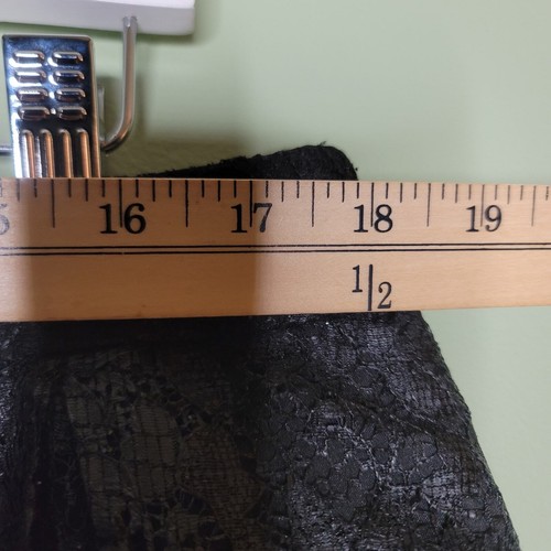 Sejour Lace Skirt 14W Black A-Line Midi Pleated Whimsigoth Fairy Pockets Party - Picture 9 of 9