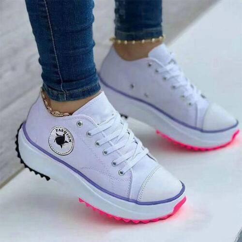 Women Patterned Canvas Sneakers Women's Casual Shoes 2025 Spring Autumn - Picture 16 of 17