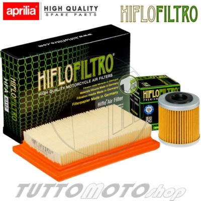 HIFLOFILTRO Kit Filtro Aria + Filtro Olio APRILIA RX 125 4T 2018 2019 2020 2021 2022 / HIFLO