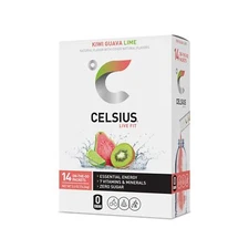 CELSIUS Kiwi Guava Lime On the Go Energy Powder Sticks 14 Pack 200mg Caffeine