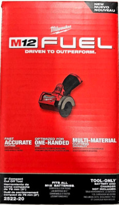 NEW N BOX Milwaukee FUEL 2522-20 M12 Compact 3'' Cut Off Tool Saw W/ 3 Blades