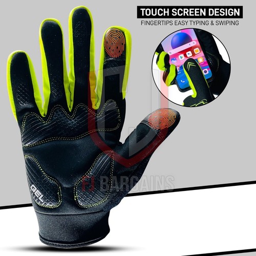 Cycling Gloves Gel Padded Full Finger Touch Screen Waterproof Unisex Gloves - Picture 5 of 6