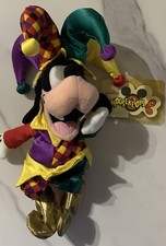 Disney Bean Bag Plush - JESTER GOOFY Mickey Mouse 11 inch - Mint w/Tag