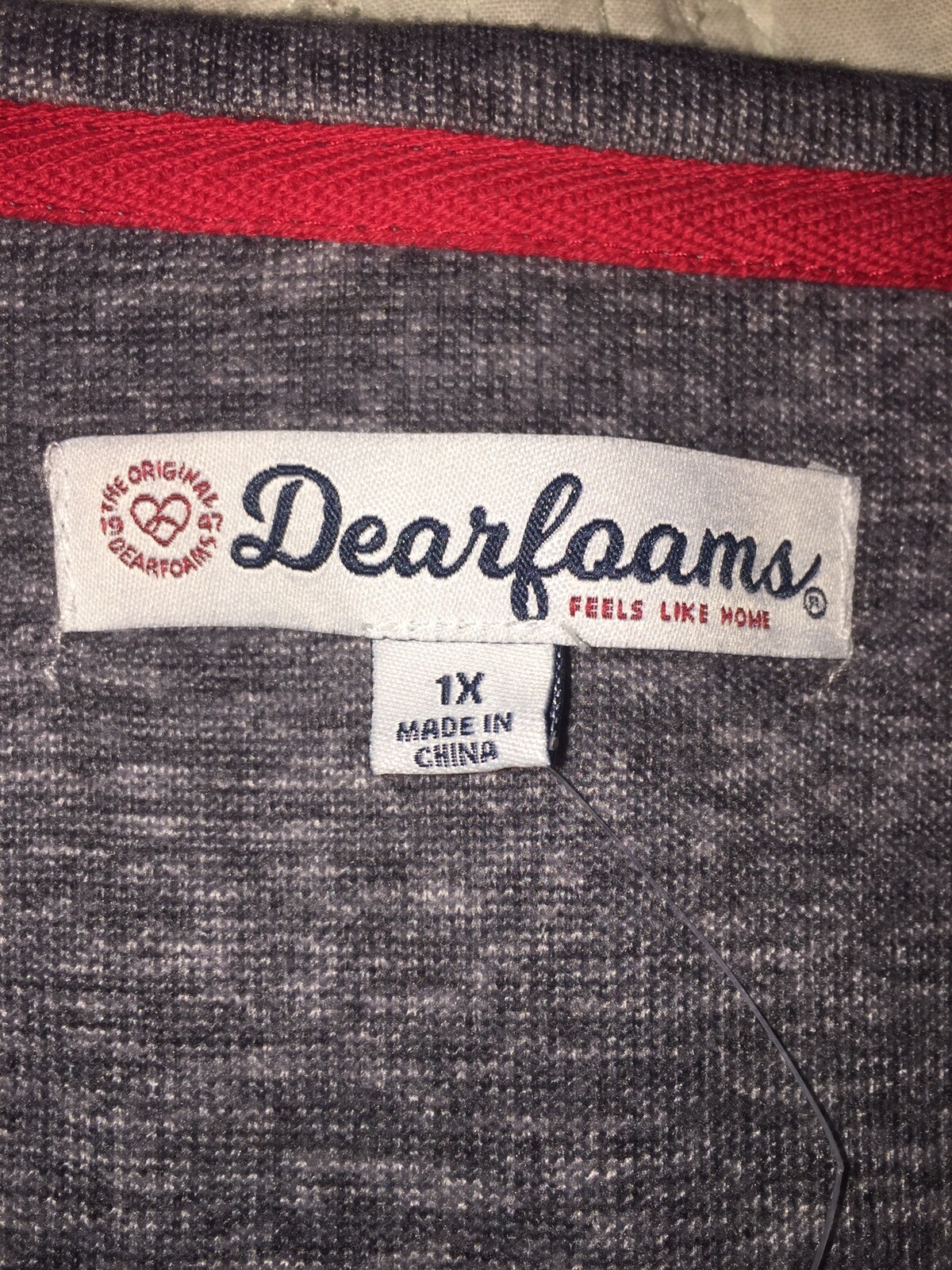 Dearfoams Plaid Pajama Set “Mama Bear” Size  1X Charcoal & Red Buffalo image 6