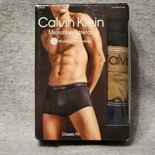 Calvin Klein Low Rise Trunks Microfiber Stretch Men's 2XL Underwear 3pk