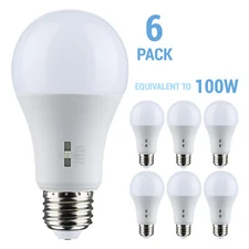 Pack Satco S11793 LED 14W 100W 120V A19 Dimmable CCT Selectable Medium E26 White